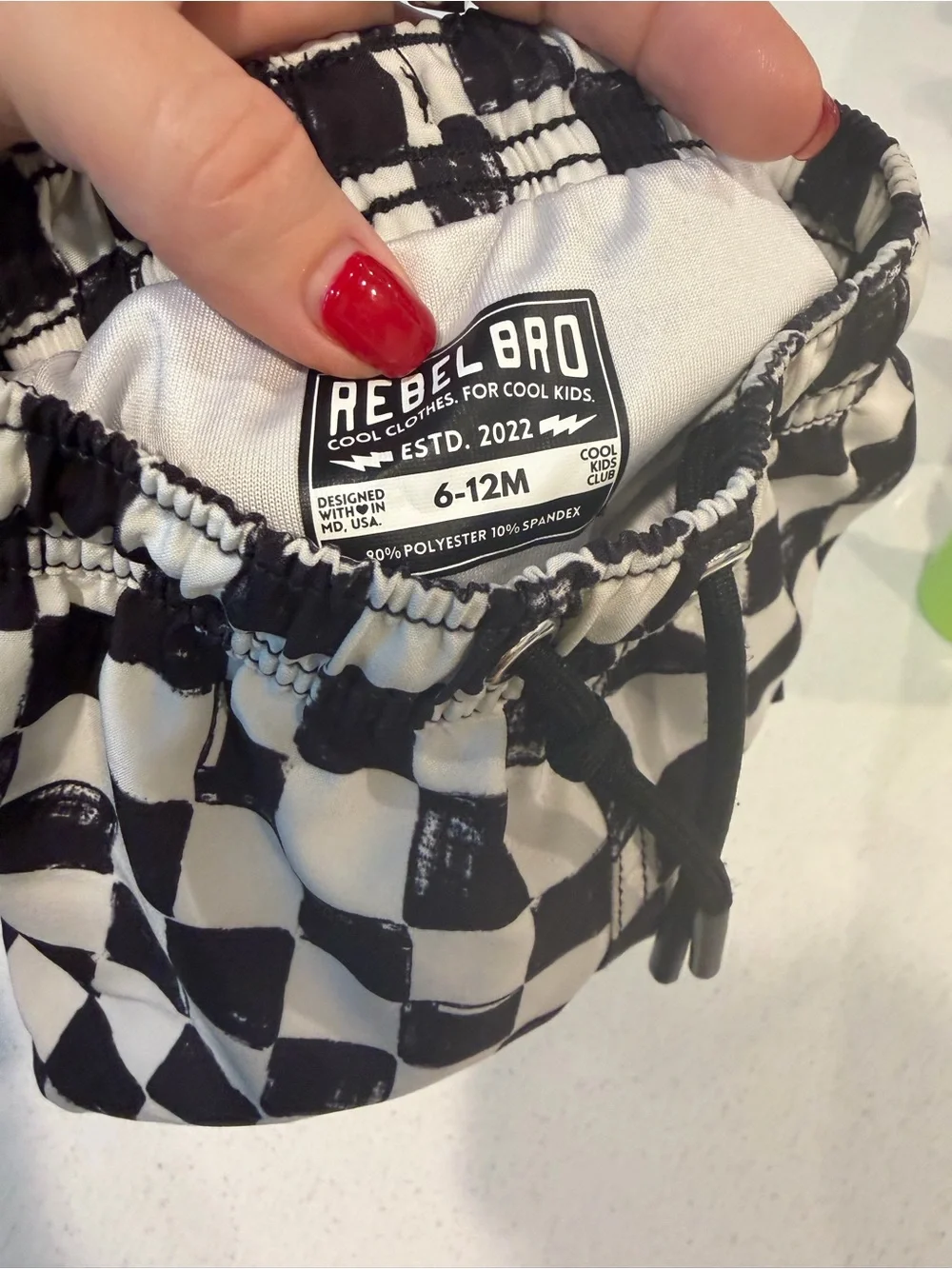 Rebel Bro - baby swim trunks 6-12 months